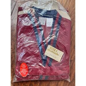 Vintage Velour Youth Robe Bath Dressing Housecoat Wine/Maroon M (10/12) JC Penny